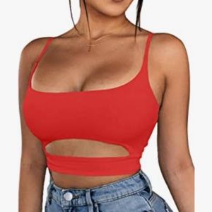 Brand new, never worn red crop top!